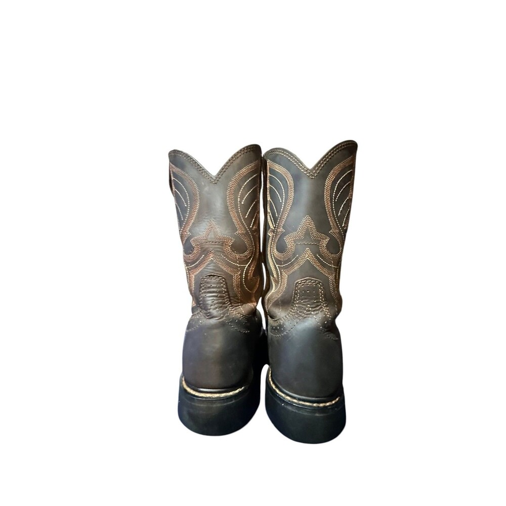 Cody James Men's Waterproof Pull-On Safety Toe Size 11 D Western Cowboy Brown - Picture 6 of 12